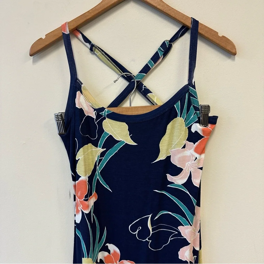 Volcom Navy Floral Maxi Sun Dress - Picture 2 of 10